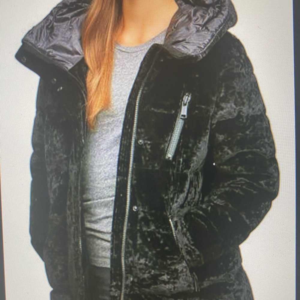 Andrew Marc velvet down winter coat